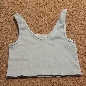 Target Gray Sleeveless Fitted Crop Tank Top